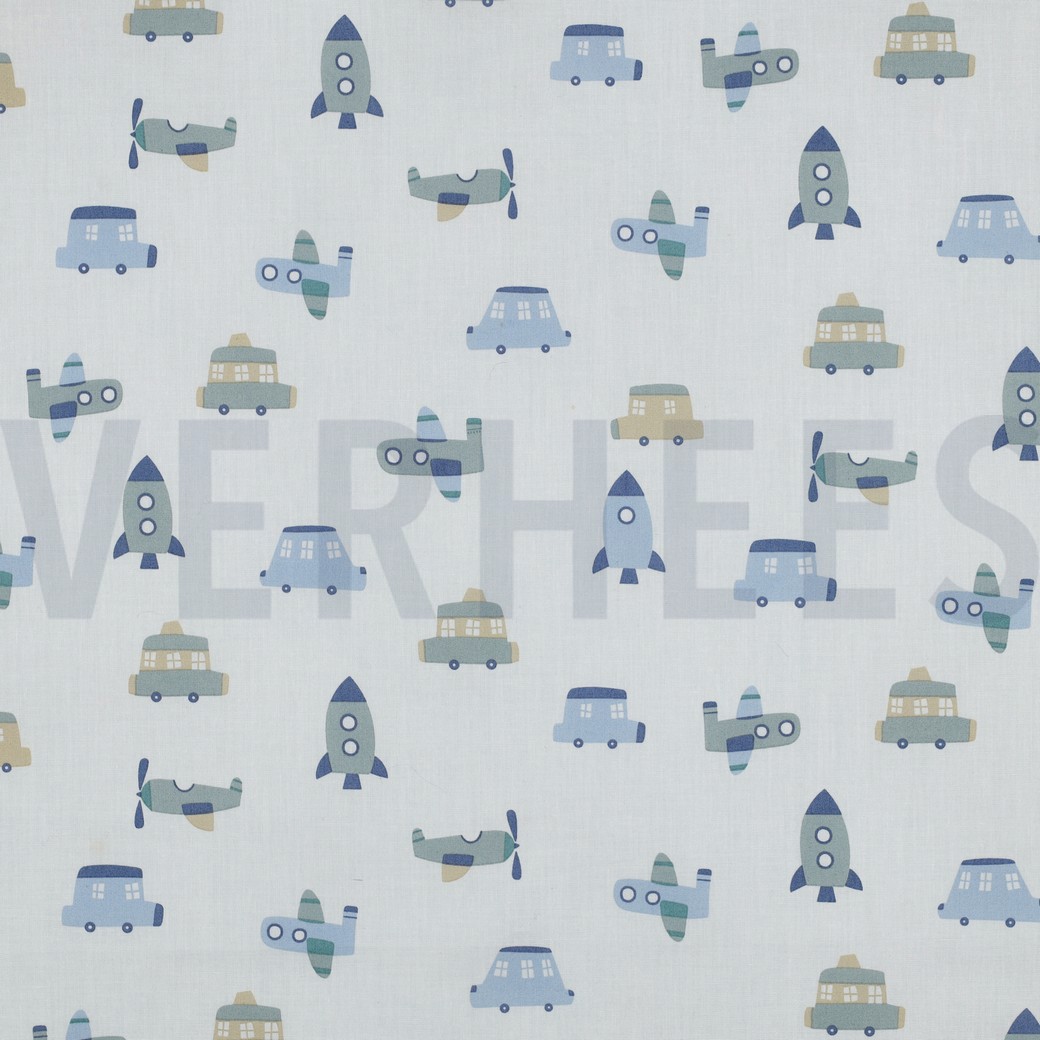 FINE POPLIN VEHICLES WHITE