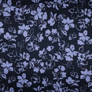 KATOEN SATIJN BLOEMEN MARINEBLAUW (thumbnail)