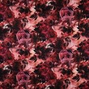 COTON SATIN DIGITAL FLEURS ROUGE FONCÉ (thumbnail)