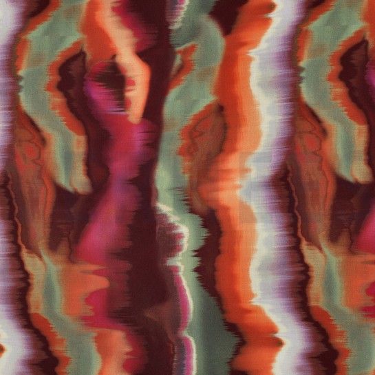 COTTON SATIN DIGITAL STRIPES BURGUNDY #7