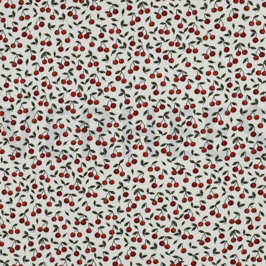 RIB JERSEY DIGITAL CHERRIES OFFWHITE #7