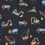 JERSEY MELANGE NEON BOUWVOERTUIGEN MARINEBLAUW (thumbnail)