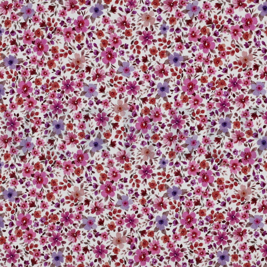 JERSEY DIGITAL BLUMEN FUCHSIA