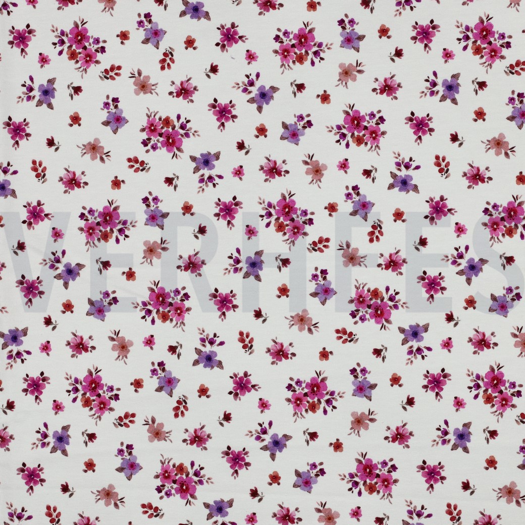 JERSEY DIGITAL FLOWERS FUCHSIA