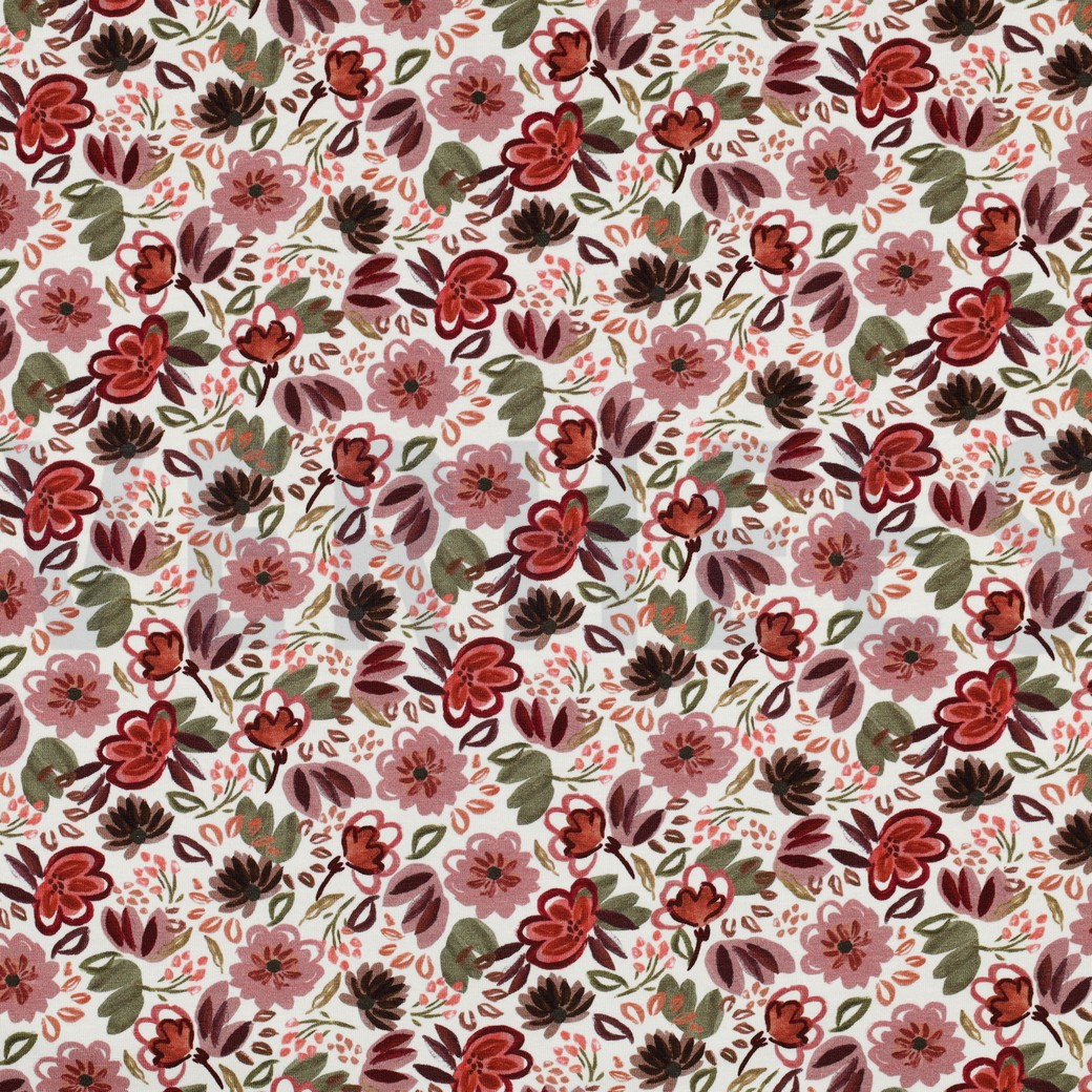 JERSEY DIGITAAL BLOEMEN GEBROKEN WIT
