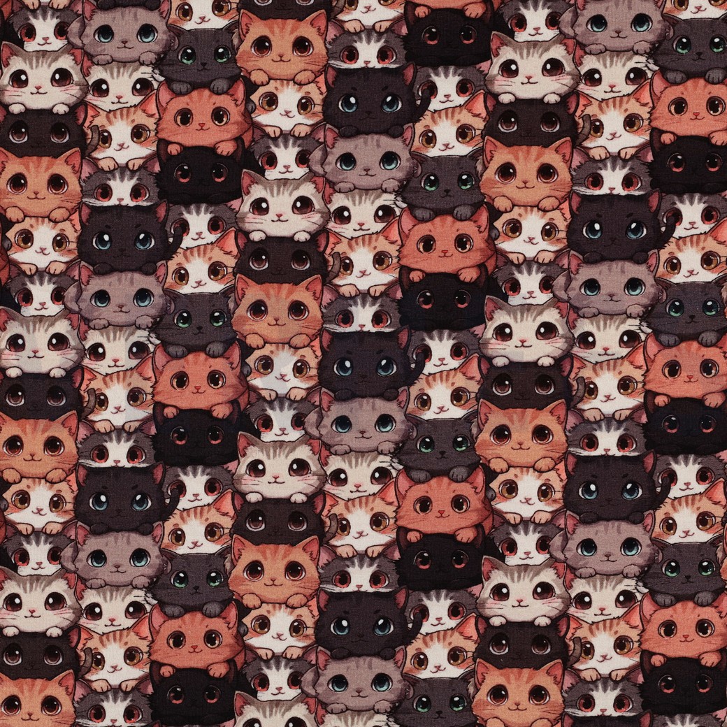 JERSEY DIGITAL KATZEN BRAUN