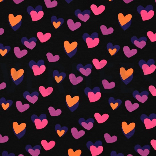 JERSEY NEON HERZEN SCHWARZ #7