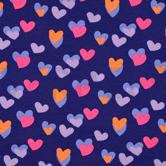 JERSEY NEON HERZEN KOBALTBLAU #7