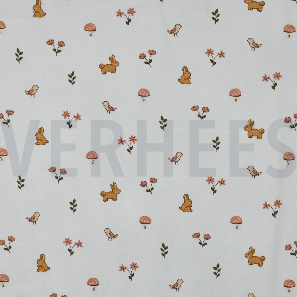 JERSEY GOTS KANINCHEN WEISS