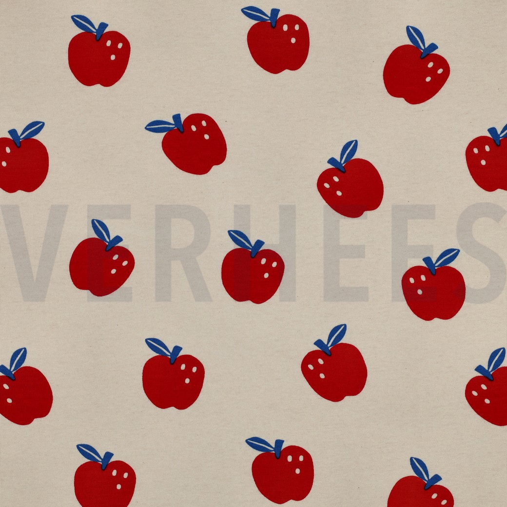 JERSEY GOTS NATURAL ÄPFEL NATUR