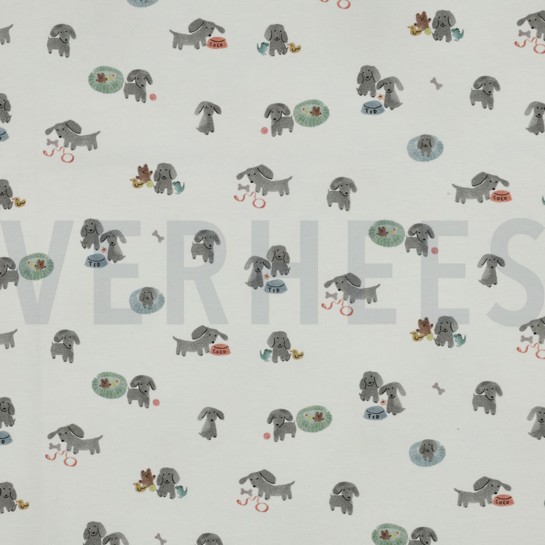 JERSEY GOTS DIGITAL HUNDE GEBROCHEN WEISS #7