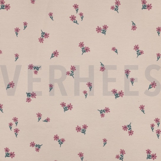 WAFFELJERSEY BLUMEN HELLROSA #7
