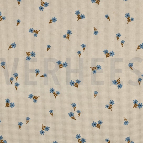 WAFFLE JERSEY FLOWERS ECRU #7