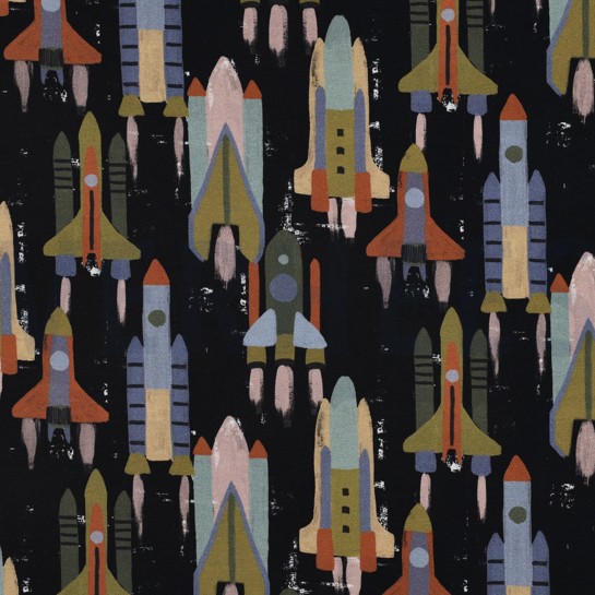 FRENCH TERRY DIGITAL FUSÉES NOIR #7