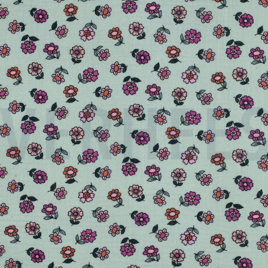 MUSSELIN BLUMEN MINZE