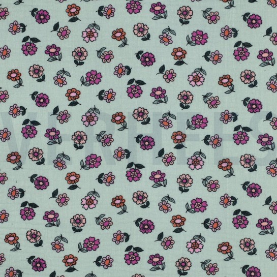 MUSSELIN BLUMEN MINZE #7