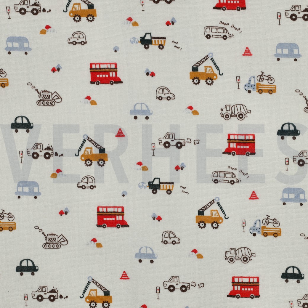 DOUBLE GAUZE NATURAL VEHICLES OFFWHITE