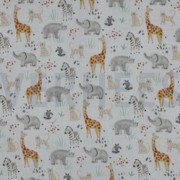 MUSSELIN DIGITAL SAFARI TIERE WEISS (thumbnail)