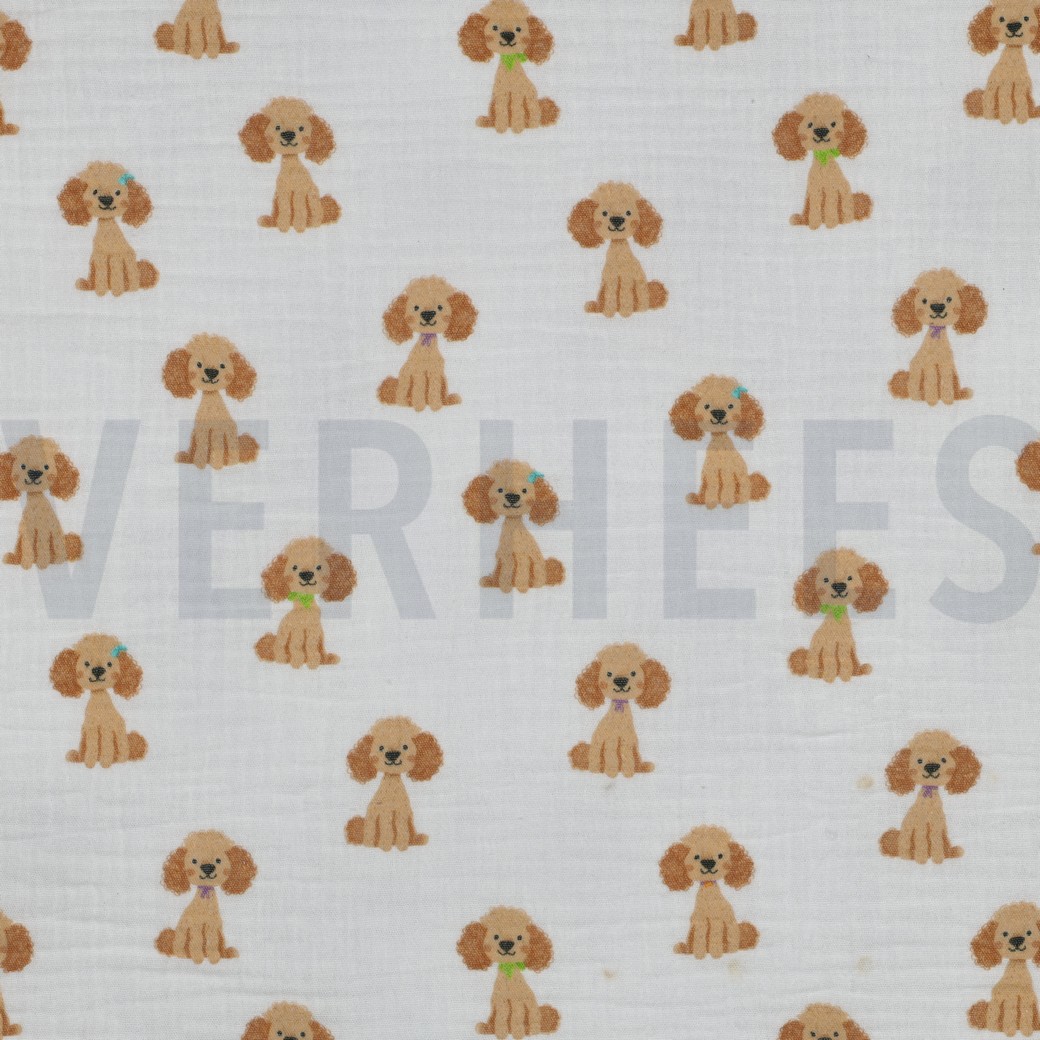 MUSSELIN DIGITAL HUNDE WEISS