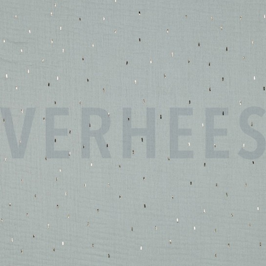 MUSSELIN FOLIE STREIFEN MINT/GOLD #7