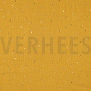 MUSSELIN FOLIE STREIFEN OCKER / GOLD (thumbnail)