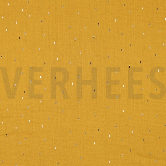 MUSSELIN FOLIE STREIFEN OCKER / GOLD #7