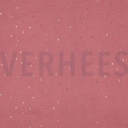 MUSSELIN FOLIE STREIFEN MAUVE / GOLD (thumbnail)