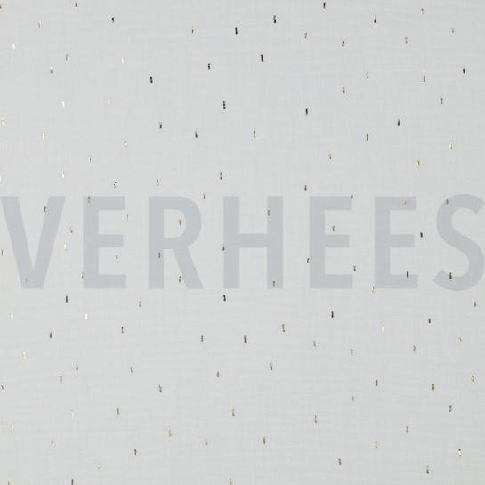 DOUBLE GAUZE FOIL STRIPES OFFWHITE #7