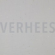 MUSSELIN FOLIE STREIFEN HELLGRAU / GOLD (thumbnail)