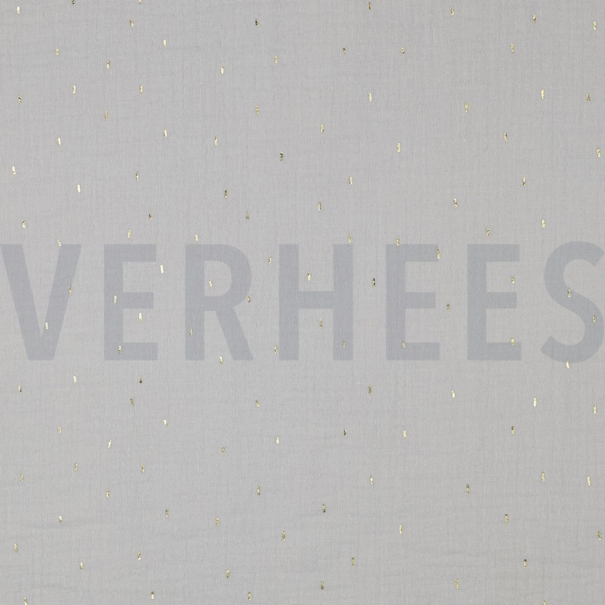 MUSSELIN FOLIE STREIFEN HELLGRAU / GOLD (high resolution)