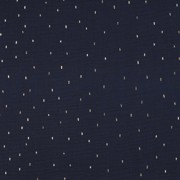 MUSSELIN FOLIE STREIFEN MARINEBLAU/GOLD (thumbnail)