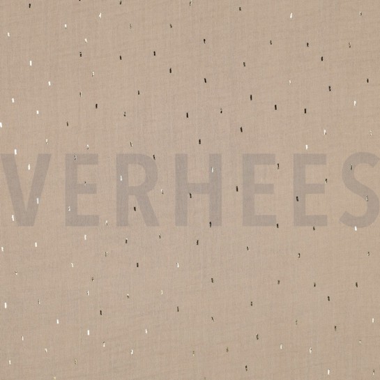 MUSSELIN FOLIE STREIFEN BEIGE/GOLD #7