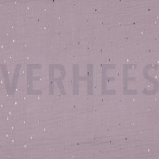 MUSSELIN FOLIE STREIFEN LILA/GOLD (thumbnail)