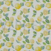 BAUMWOLLE WAFFEL DIGITAL ZITRONEN WEISS (thumbnail)