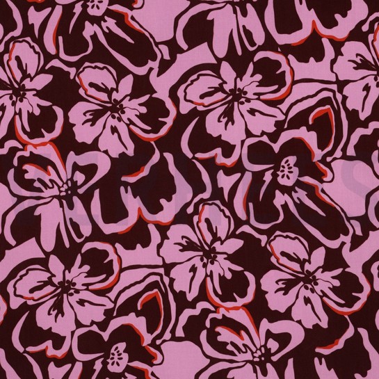 LENZING™ ECOVERO™ BLUMEN BORDEAUXROT #7