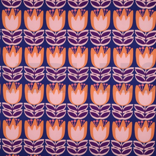 LENZING™ ECOVERO™ BLUMEN KOBALTBLAU #7