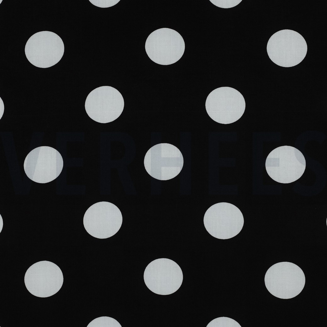 VISCOSE RADIANCE POLKA DOTS ZWART