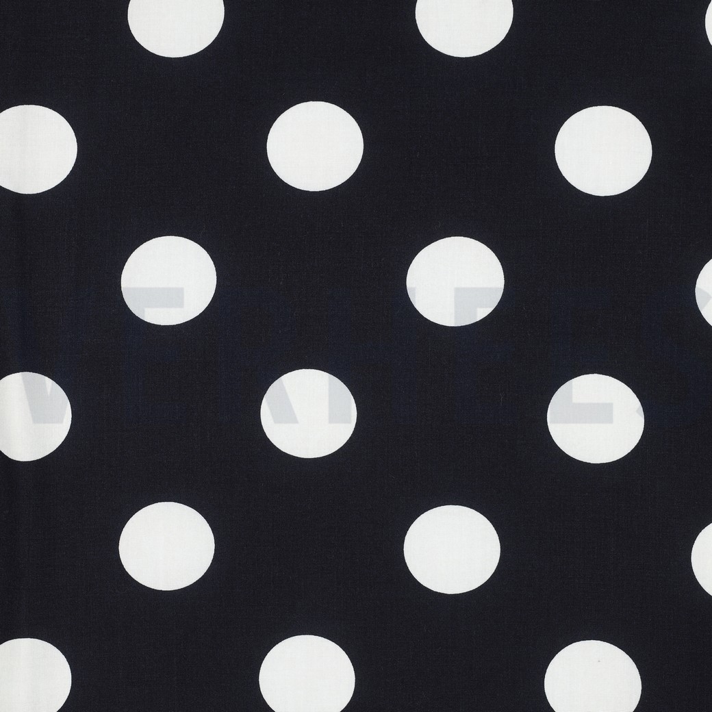 VISCOSE RADIANCE POIS BLEU MARINE