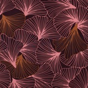TOILE DÉCORATION FEUILLES BORDEAUX (thumbnail)