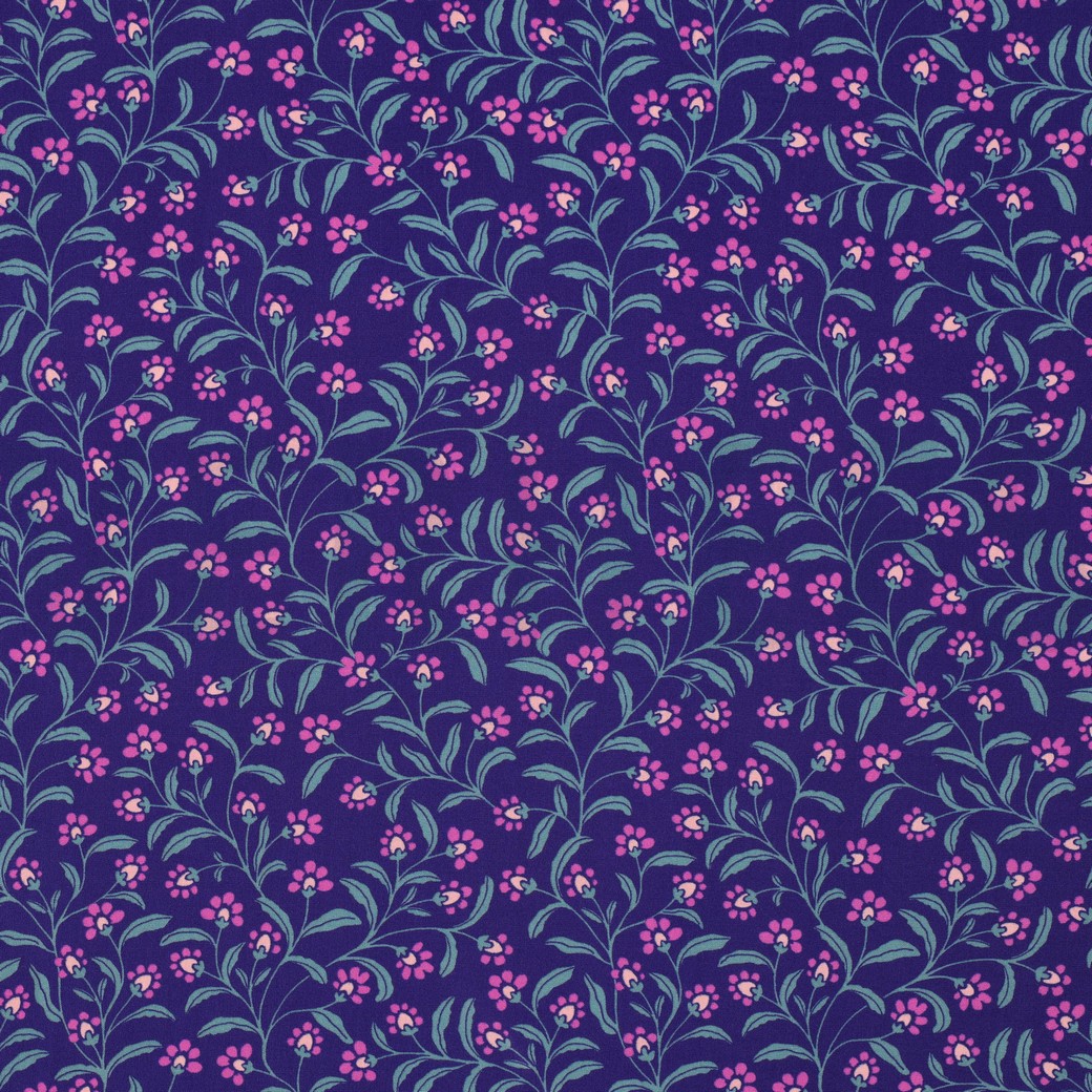 VISCOSE RADIANCE FLOWERS BLUE