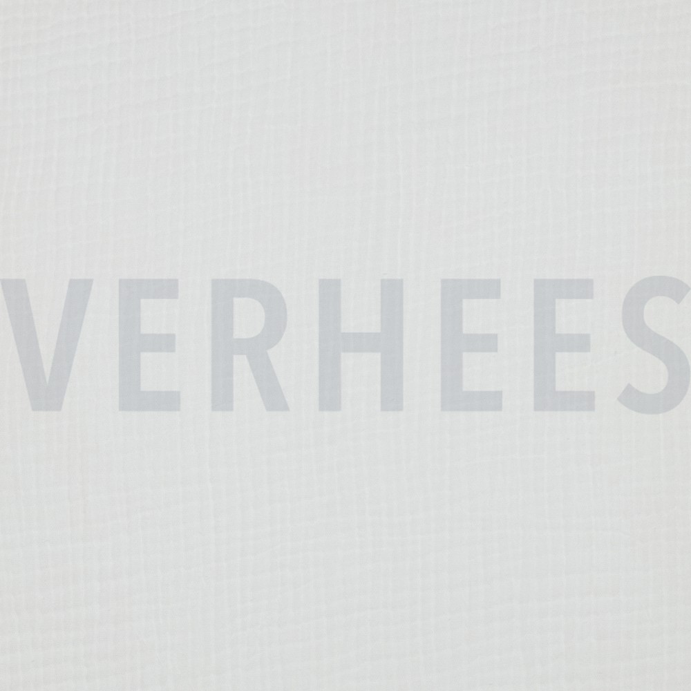 BAUMWOLLE MUSSELIN DREILAGIG GOTS GEBROCHEN WEISS