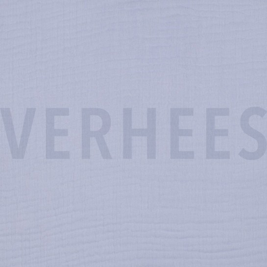 BAUMWOLLE MUSSELIN DREILAGIG GOTS HELLBLAU #7