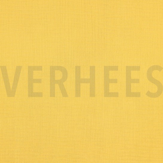 BAUMWOLLE MUSSELIN DREILAGIG GOTS GELB #7