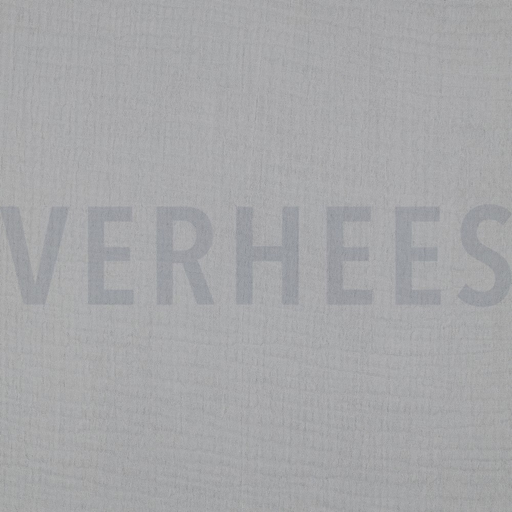 BAUMWOLLE MUSSELIN DREILAGIG GOTS GRAU