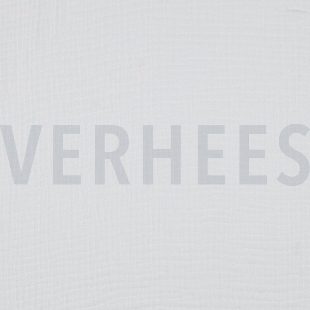 BAUMWOLLE MUSSELIN DREILAGIG GOTS WEISS