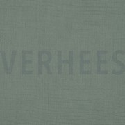 BAUMWOLLE MUSSELIN DREILAGIG GOTS ALTGRÜN (thumbnail)