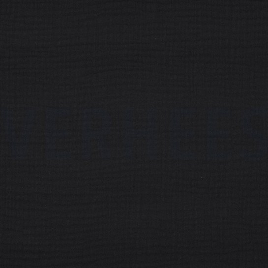 BAUMWOLLE MUSSELIN DREILAGIG GOTS SCHWARZ #7