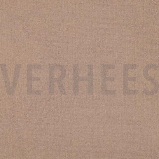 BAUMWOLLE MUSSELIN DREILAGIG GOTS TAUPE #7