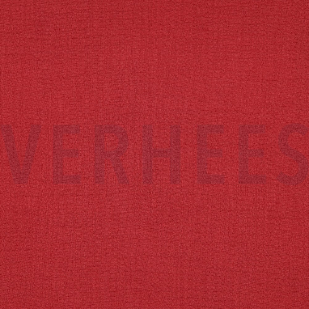 TRIPLE GAUZE 3-LAAGS GOTS ROOD/ROUGE