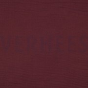 BAUMWOLLE MUSSELIN DREILAGIG GOTS AUBERGINE (thumbnail)